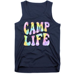 Camping Summer For Summer Camp Tiedie Retro Tank Top