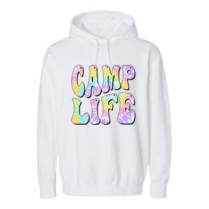 Camping Summer For Summer Camp Tiedie Retro Garment-Dyed Fleece Hoodie