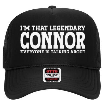 Connor Surname Funny Team Family Last Name Connor High Crown Mesh Back Trucker Hat