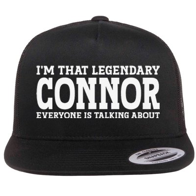 Connor Surname Funny Team Family Last Name Connor Flat Bill Trucker Hat