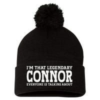 Connor Surname Funny Team Family Last Name Connor Pom Pom 12in Knit Beanie