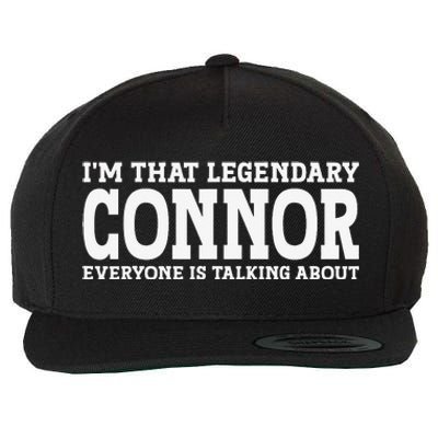 Connor Surname Funny Team Family Last Name Connor Wool Snapback Cap