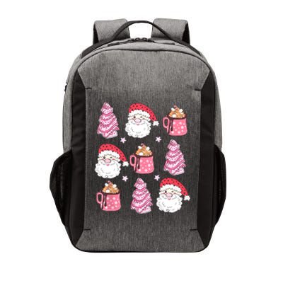 Cute Santa Face Pink Christmas Tree Cake Hot Cocoa Costume Gift Vector Backpack