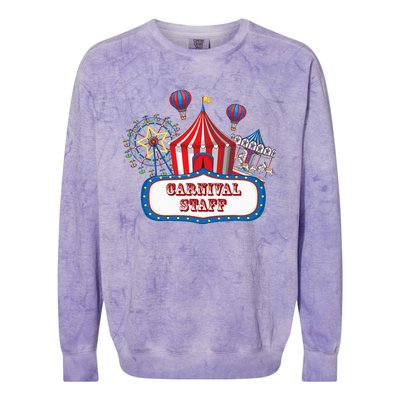 Carnival Staff For Circus Event Staff & Ringmaster Lover Colorblast Crewneck Sweatshirt