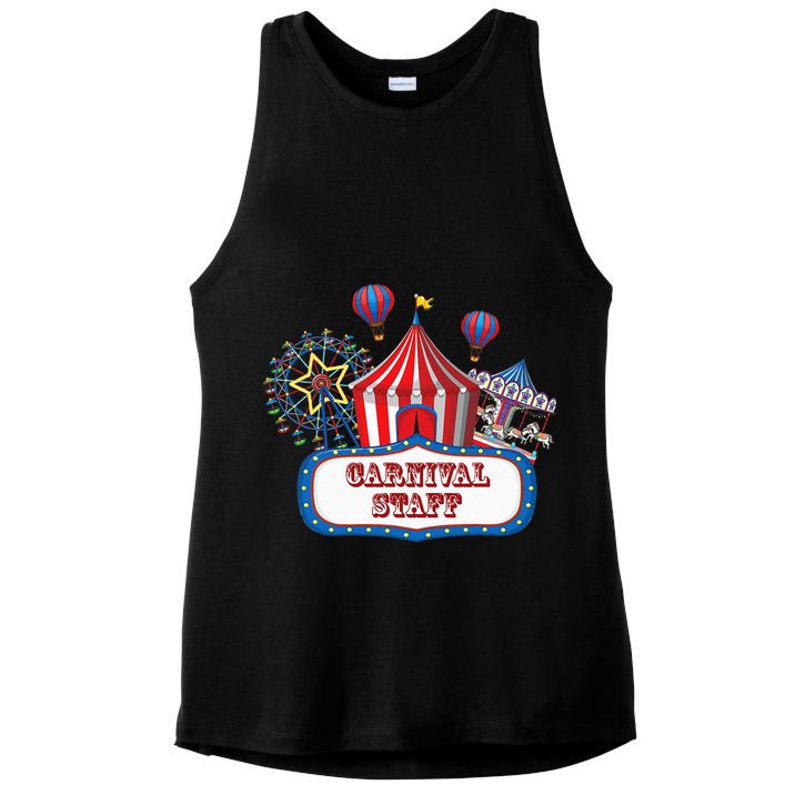 Carnival Staff For Circus Event Staff & Ringmaster Lover Ladies PosiCharge Tri-Blend Wicking Tank