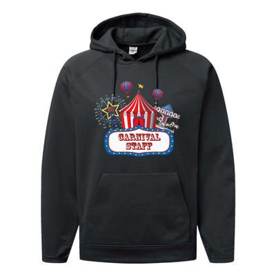 Carnival Staff For Circus Event Staff & Ringmaster Lover Performance Fleece Hoodie