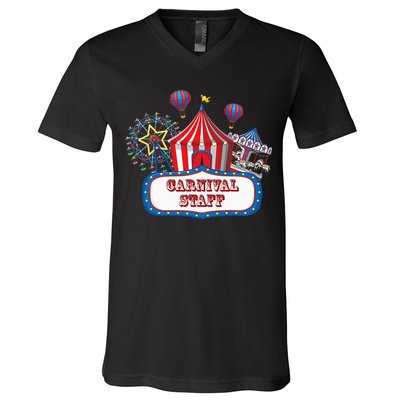 Carnival Staff For Circus Event Staff & Ringmaster Lover V-Neck T-Shirt
