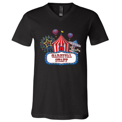 Carnival Staff For Circus Event Staff & Ringmaster Lover V-Neck T-Shirt