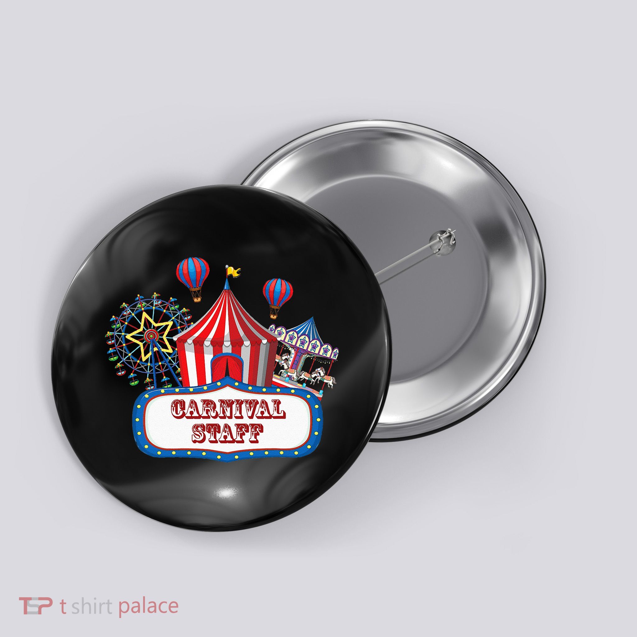 Carnival Staff For Circus Event Staff & Ringmaster Lover Button