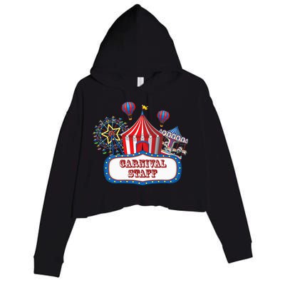 Carnival Staff For Circus Event Staff & Ringmaster Lover Crop Fleece Hoodie