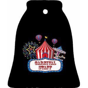 Carnival Staff For Circus Event Staff & Ringmaster Lover Ceramic Bell Ornament