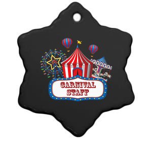 Carnival Staff For Circus Event Staff & Ringmaster Lover Ceramic Star Ornament