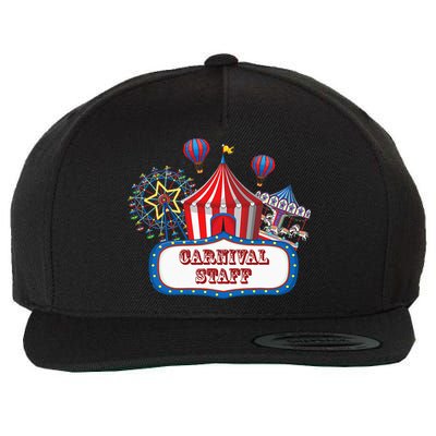 Carnival Staff For Circus Event Staff & Ringmaster Lover Wool Snapback Cap