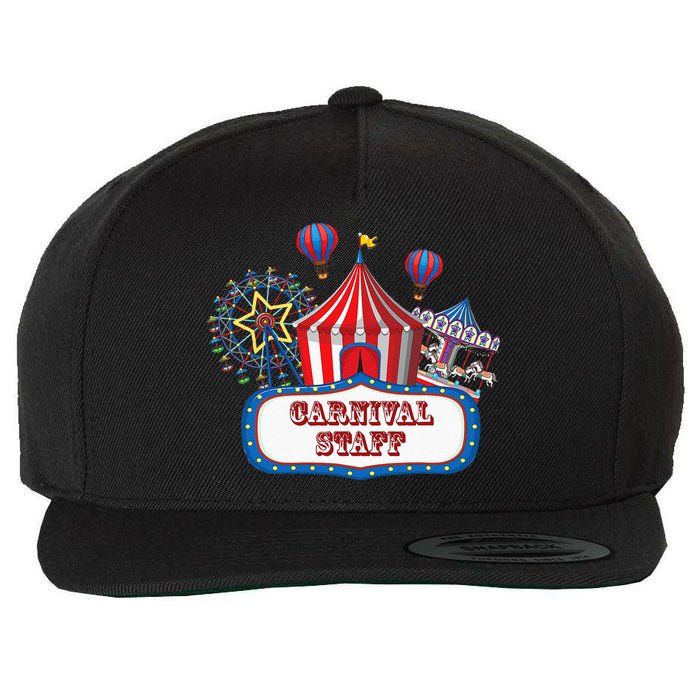 Carnival Staff For Circus Event Staff & Ringmaster Lover Wool Snapback Cap