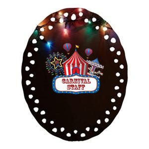 Carnival Staff For Circus Event Staff & Ringmaster Lover Ceramic Oval Ornament