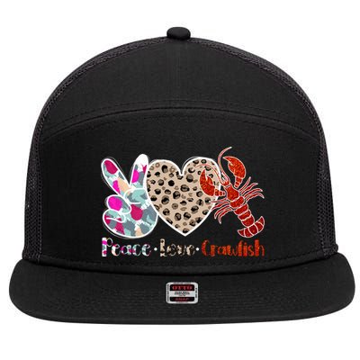 Crawfish Season Funny Crayfish Cook Lobsters Gift 7 Panel Mesh Trucker Snapback Hat