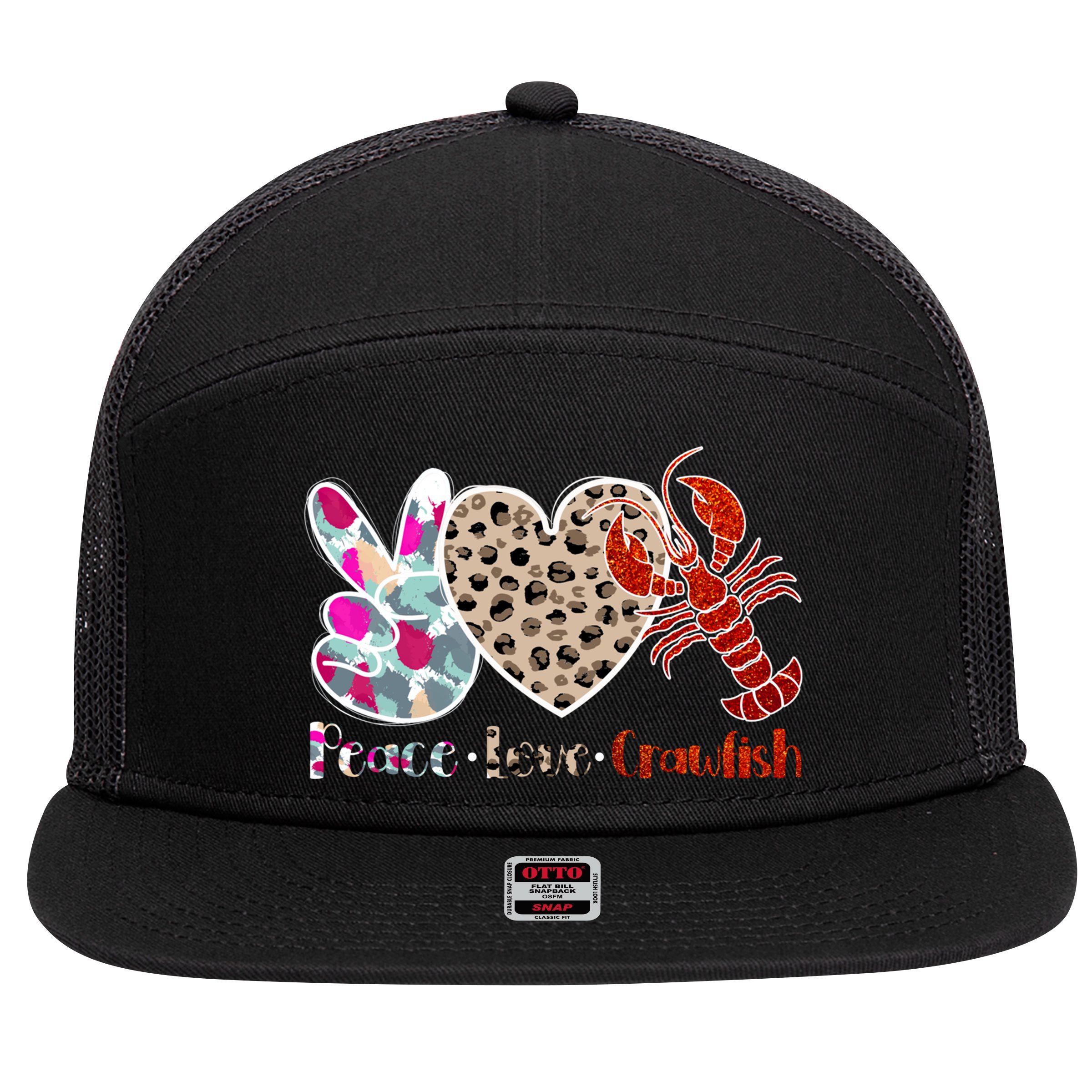 Crawfish Season Funny Crayfish Cook Lobsters Gift 7 Panel Mesh Trucker Snapback Hat