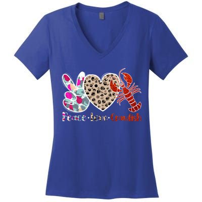 Crawfish Season Funny Crayfish Cook Lobsters Gift Women's V-Neck T-Shirt