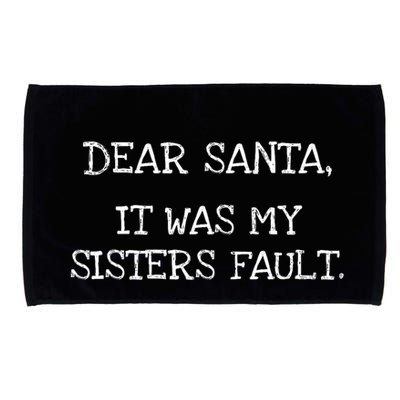 Christmas Sisters Fault Siblings Joke Microfiber Hand Towel