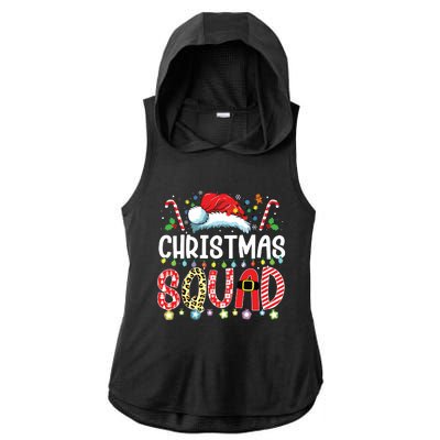 Christmas Squad Family Group Matching Christmas Pajama Party Ladies PosiCharge Tri-Blend Wicking Draft Hoodie Tank