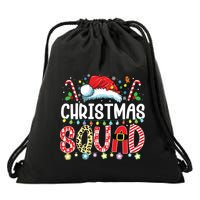 Christmas Squad Family Group Matching Christmas Pajama Party Drawstring Bag