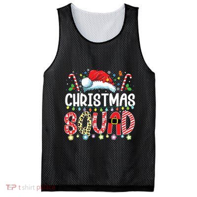 Christmas Squad Family Group Matching Christmas Pajama Party Mesh Reversible Basketball Jersey Tank