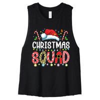 Christmas Squad Family Group Matching Christmas Pajama Party Women's Racerback Cropped Tank