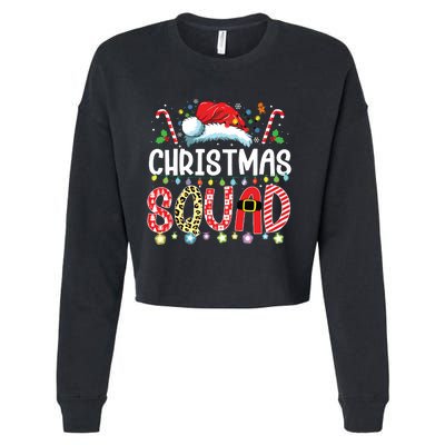 Christmas Squad Family Group Matching Christmas Pajama Party Cropped Pullover Crew