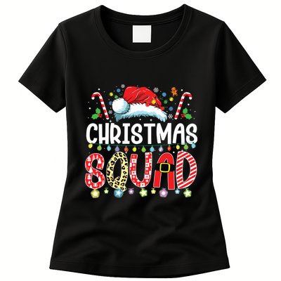 Christmas Squad Family Group Matching Christmas Pajama Party Womens T-Shirt