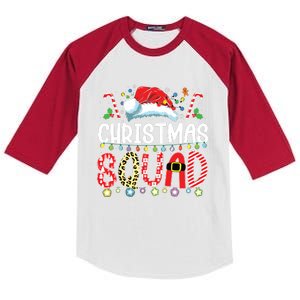 Christmas Squad Family Group Matching Christmas Pajama Party Kids Colorblock Raglan Jersey