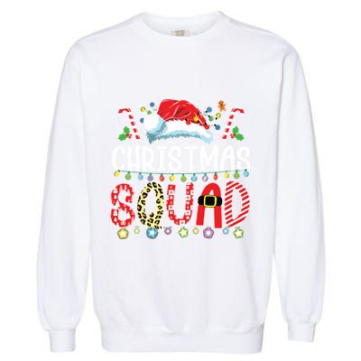 Christmas Squad Family Group Matching Christmas Pajama Party Garment-Dyed Sweatshirt
