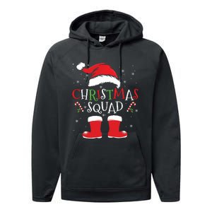 Christmas Squad Family Group Matching Christmas Party Pajama Performance Fleece Hoodie