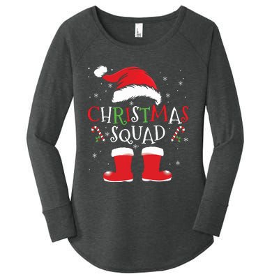 Christmas Squad Family Group Matching Christmas Party Pajama Women's Perfect Tri Tunic Long Sleeve Shirt