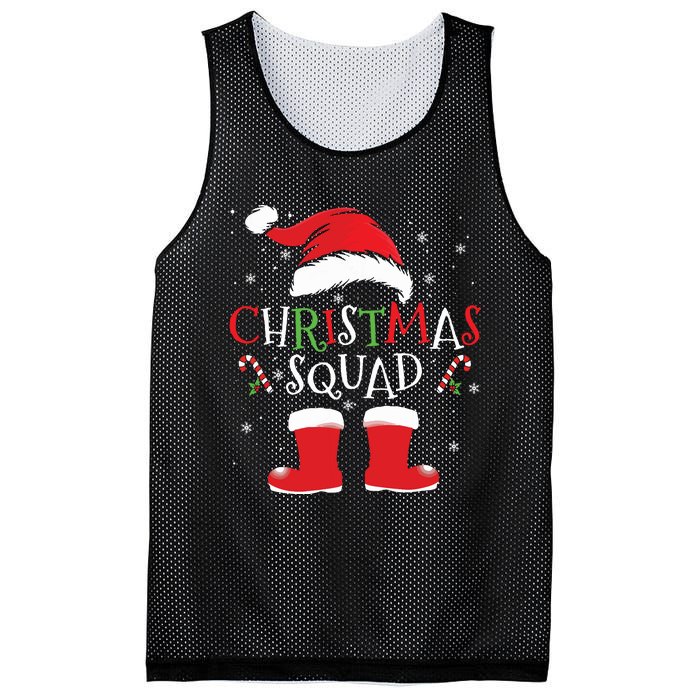 Christmas Squad Family Group Matching Christmas Party Pajama Mesh Reversible Basketball Jersey Tank