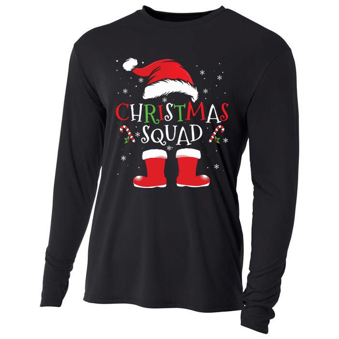 Christmas Squad Family Group Matching Christmas Party Pajama Cooling Performance Long Sleeve Crew