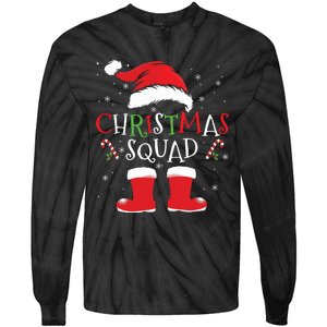 Christmas Squad Family Group Matching Christmas Party Pajama Tie-Dye Long Sleeve Shirt