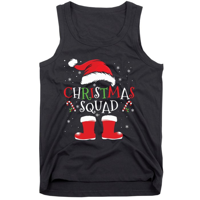 Christmas Squad Family Group Matching Christmas Party Pajama Tank Top