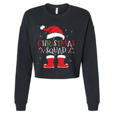 Christmas Squad Family Group Matching Christmas Party Pajama Cropped Pullover Crew