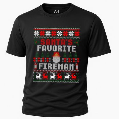 Christmas Santas Favorite Fire Firefighter Ugly Sweater Cute Gift Performance Shirt