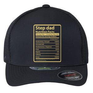 Cool Stepdad Funny FatherS Day Step Dad Nutritional Facts Cute Gift Flexfit Unipanel Trucker Cap