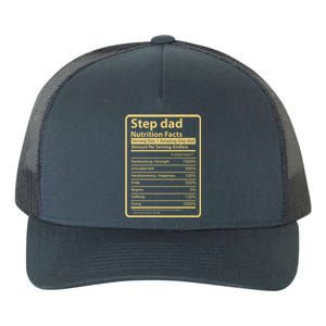 Cool Stepdad Funny FatherS Day Step Dad Nutritional Facts Cute Gift Yupoong Adult 5-Panel Trucker Hat