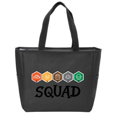 Catan Squad Funny Gamer Game Lover Zip Tote Bag