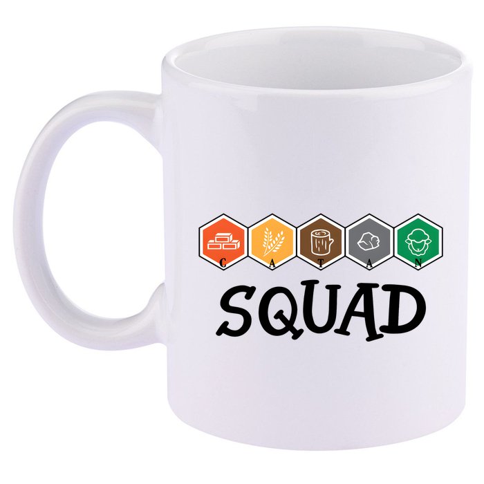 Catan Squad Funny Gamer Game Lover 11oz C Handle Ceramic Mug