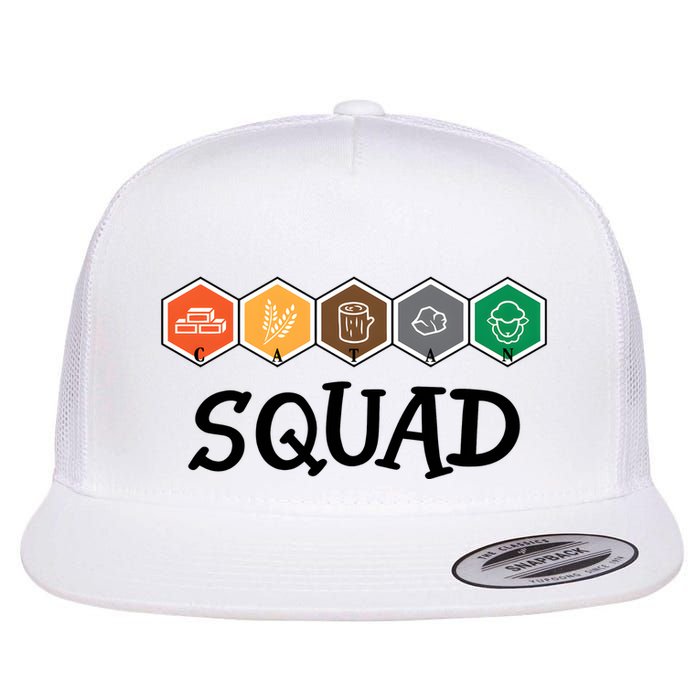 Catan Squad Funny Gamer Game Lover Flat Bill Trucker Hat