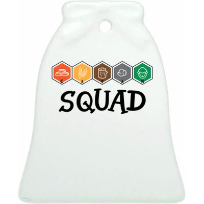 Catan Squad Funny Gamer Game Lover Ceramic Bell Ornament