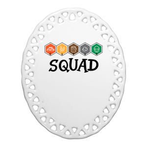 Catan Squad Funny Gamer Game Lover Ceramic Oval Ornament