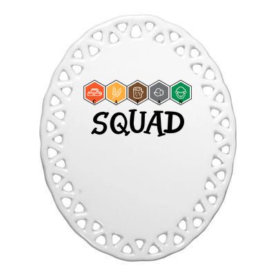 Catan Squad Funny Gamer Game Lover Ceramic Oval Ornament