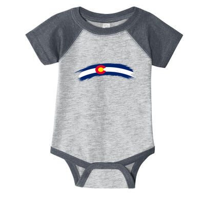 Colorado State Flag Distressed Infant Baby Jersey Bodysuit