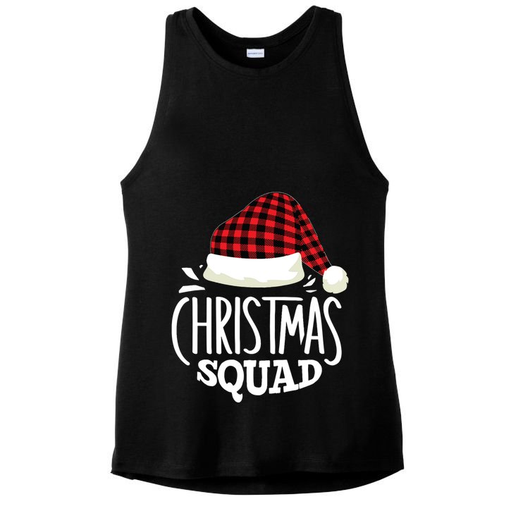 Christmas Squad Family Group Matching Christmas Pajama Party Ladies PosiCharge Tri-Blend Wicking Tank