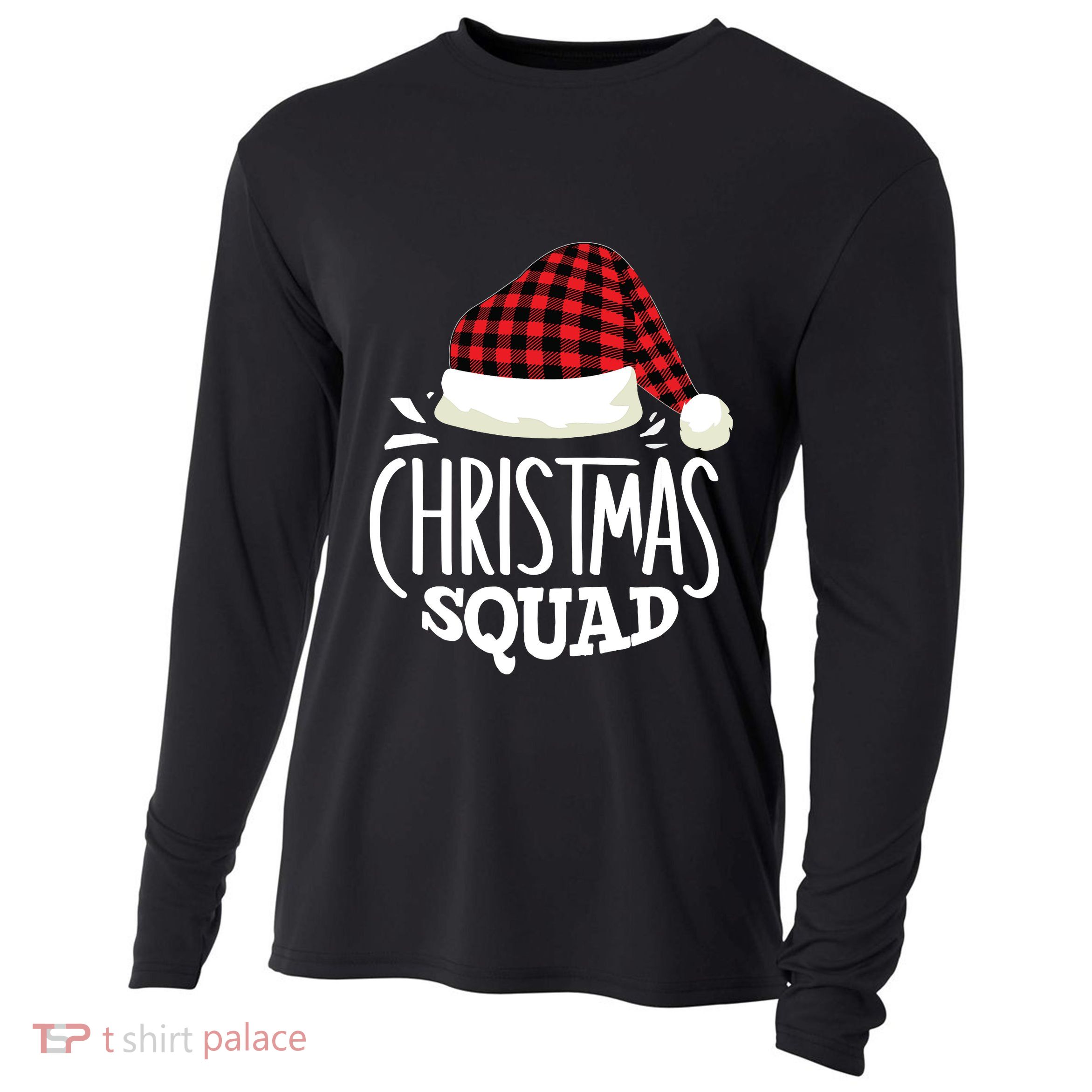 Christmas Squad Family Group Matching Christmas Pajama Party Cooling Performance Long Sleeve Crew